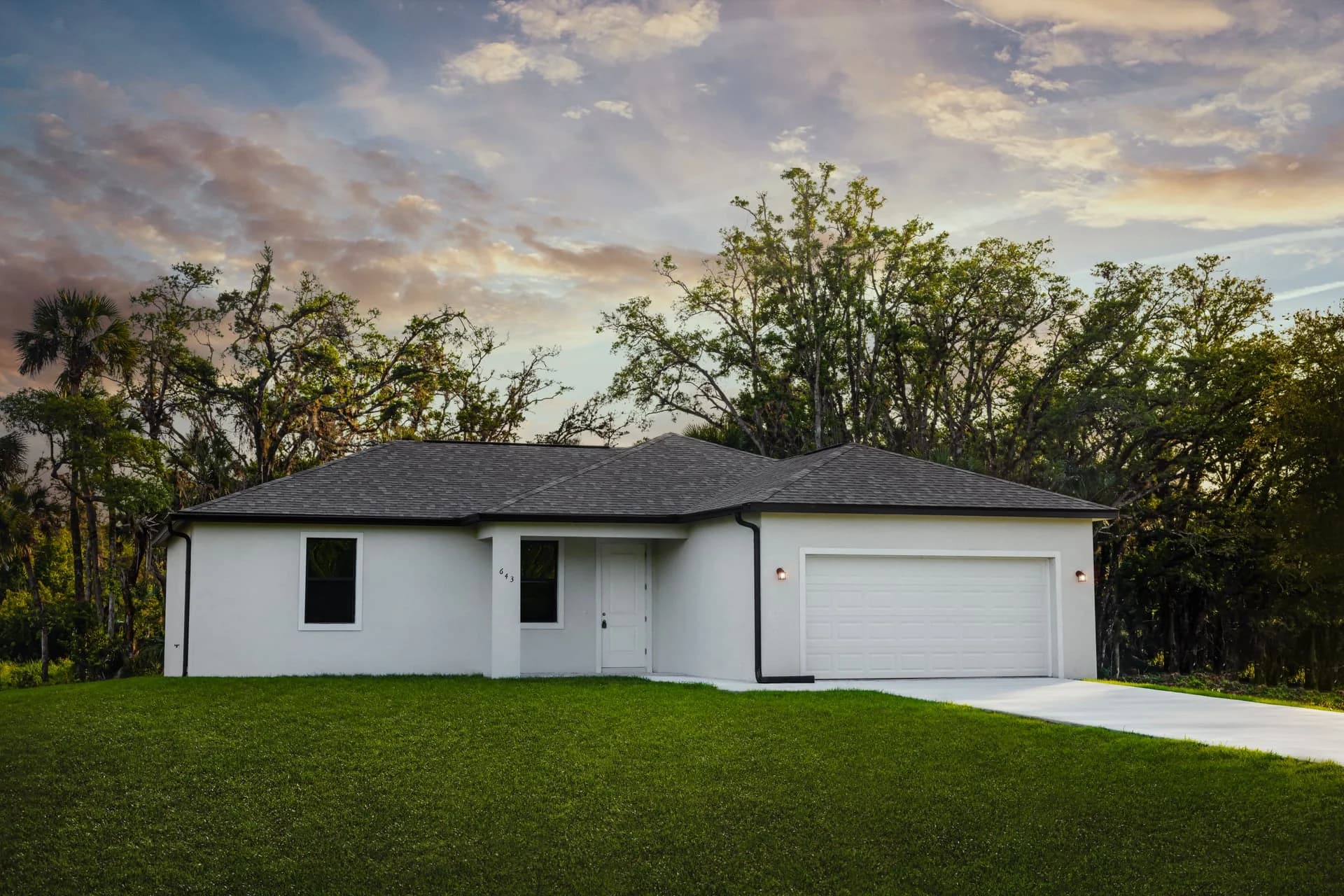 LANGDON model home in Florida - New construction home by M.J. Newell Homes - Home builder Florida, Miami, LaBelle